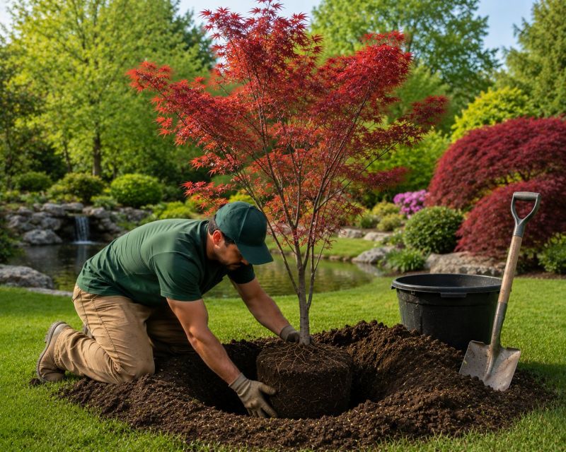 Japanese Cherry Tree Planting in Ventura County, CA